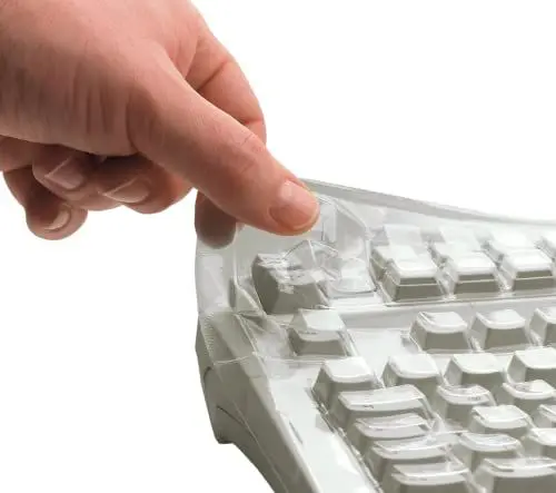 Produktbild: CHERRY WetEx, Flexibe Tastatur-Schutzfolie für CHERRY G84-5200, ANSI-Layout, Zuverlässiger Schutz vor Verschmutzung durch Flüssigkeiten, Staub, Fremdkörper