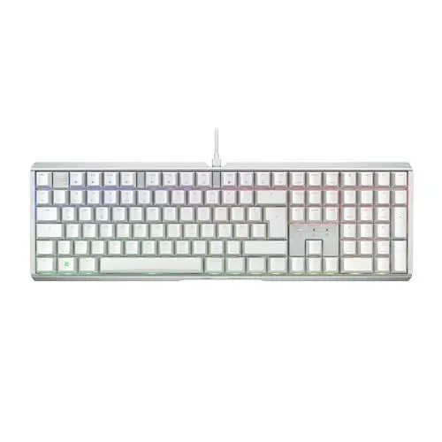 Produktbild: CHERRY XTRFY MX 3.1, Mechanische Gaming-Tastatur, Deutsches Layout (QWERTZ), RGB-Beleuchtung, Aluminium-Gehäuse, USB-A Anschluss, MX2A BROWN Switches, Weiß