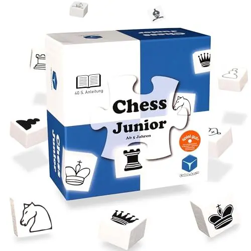 Produktbild: Chess Junior Kinder Schach - Das Schachspiel für Kinder - Lernspiele ab 5 6 7 8 Jahre, Kinderschach - Bestes Spielzeug des Jahres, nominiert, Schach Lernen, Blau (deutsch)
