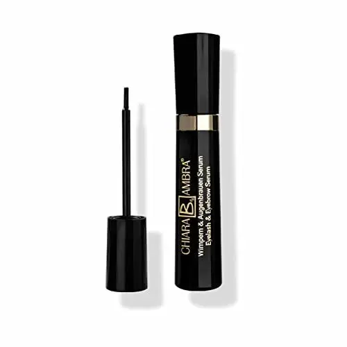 Produktbild: CHIARA AMBRA® Wimpernserum, Lash Booster und Augenbrauen Serum, Stärkeres und schnelleres Wimpernwachstum für dichte Wimpern, Falsche Wimpern Effekt, Vegan, Hormonfrei, Made in Germany, Inhalt: 6ml