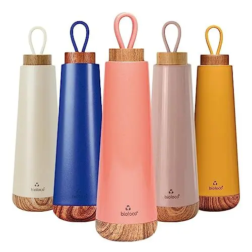 Produktbild: Chic Mic Unisex – Erwachsene Bioloco Loop Isolierflasche, Koralle, 7.5 cm x 7.5 cm x 28 cm