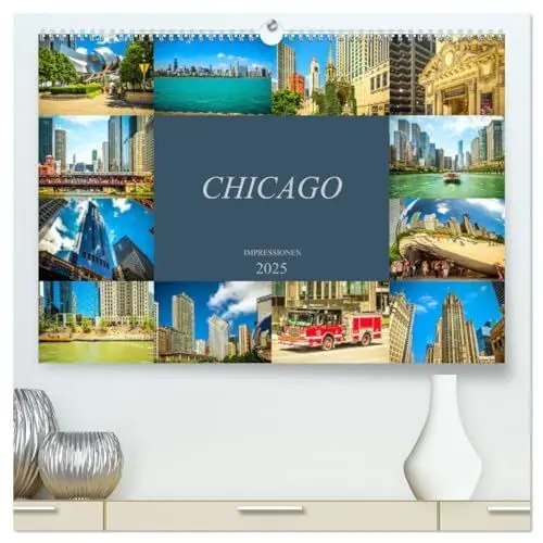 Produktbild: Chicago Impressionen (hochwertiger Premium Wandkalender 2025 DIN A2 quer), Kunstdruck in Hochglanz