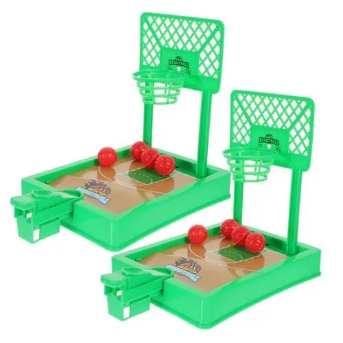 Produktbild: CHICAMPERA 2 Satz Tisch Basketball Spielzeug für Kinder Interaktives Kleiner Sportspiel Desktop Spiel mit 4 Bällen Spaß für Eltern und Kinder für Drinnen und Draußen