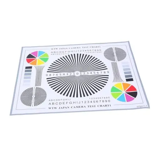 Produktbild: CHICAMPERA -testdiagramm Farbkalibrierungskarte -fokus-einstelldiagramm Farbraddiagramm CCTV-Kamera-kalibrierungstool Testkarte Für Überwachungssysteme