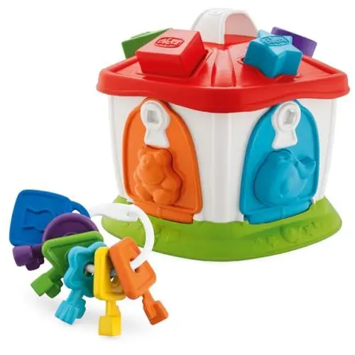 Produktbild: Chicco Tierchenzirkus 2in1, Formensortierer, Motorik Würfel, Aktivitätswürfel mit Ansteigenden Schwierigkeitsgraden, Pädagogisches Formensortier-Babyspielzeug, Für Kinder von 1 Jahr - 4 Jahren