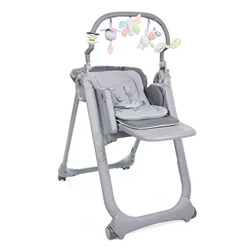 Produktbild: CHICCO HOCHSTUHL POLLY MAGIC RELAX - inkl. Sitzverkleinerer und Spielbogen, geeignet ab der Geburt, 4 Rollen, 8fach höhenverstellbar. Made in Italy. GRAPHITE