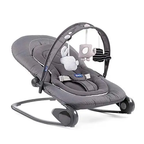 Produktbild: Chicco Hoopla Babywippe, bequeme und animierende Wippe, mit Spielbar und Textilanhängern, 4-fach verstellbar, modular und kompakt, von 0 Monaten bis 18 kg