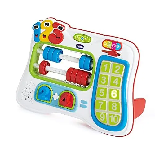 Produktbild: Chicco Abaco Zählen und Lernen, Kinderpädagogisches Spielzeug in 4 Sprachen zum Lernen von Zahlen und Summen, Inspiriert von der Montessori-Methode, Elektronik und Interaktiv, Spielzeug Kinder 2 Jahre, 6 Jahre
