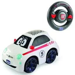 Produktbild: Chicco FIAT 500 Sport Ferngesteuertes Auto für Kinder, Funkgesteuertes Auto mit intuitivem Lenkrad, RC Auto mit Sounds und Hupe, Weiß - Kinderspielzeug 2-6 Jahre