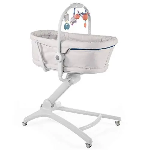 Produktbild: Chicco Baby Hug 4 in 1 Stubenwagen ab 0 Monate, Erhöhte Babyliege, Babybett, Hochstuhl mit Spielbogen, bis 15 kg, Verstellbare Rückenlehne, Verstellbare Höhe und 4 Räder