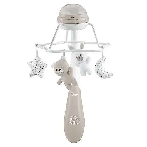 Produktbild: CHICCO First Dreams 3in1 Mobile mit Regenbogenprojektion mit beruhigenden Melodien und Regenbogen Projektion, mit 4 Anhängern, kompatibel mit Next2Me Wiegen, 0 Monate +, Neutral
