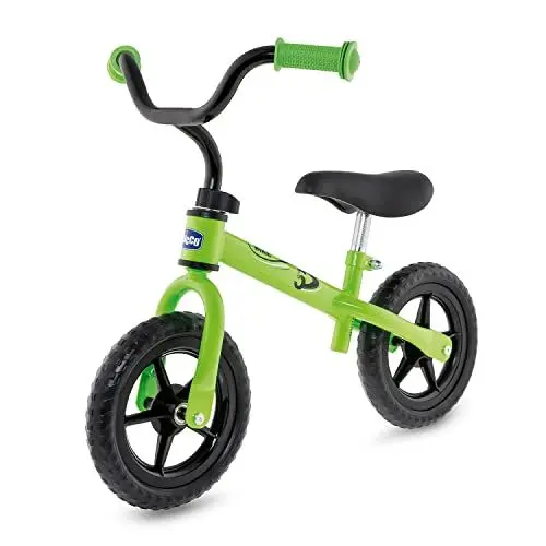 Produktbild: Chicco Green Rocket Laufrad für Kinder 2-5 Jahre, Kinder Laufrad fürs Gleichgewicht, mit höhenverstellbarem Sattel und Lenker, max. 25 kg, Grün - Spielzeug für Kinder 2-5 Jahre