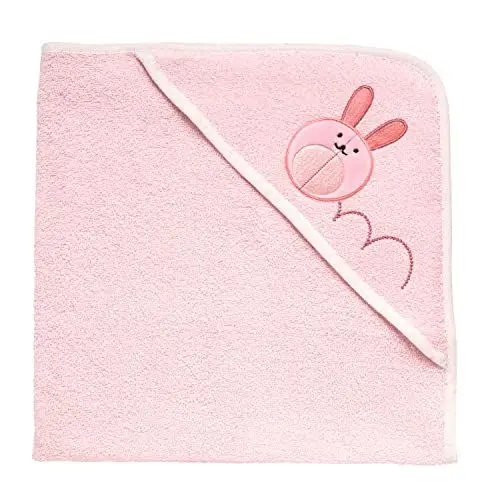 Produktbild: Chicco Handtuch mit Kapuze, aus weichem Schaumstoff, mit zarter Stickerei, feine Materialien, 100% reine Baumwolle, 0 Monate+, Rosa