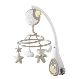 Produktbild: Chicco Next2Dreams Babybett Mobile mit Licht und Musik - 3 in 1 Baby Mobile Kompatibel mit Next2Me Babybett, mit Soundeffekten, Nachtlichtprojektor und Klassischer Musik - 0+ Monate, Beige