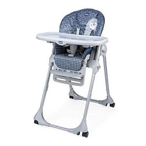 Produktbild: Chicco Polly Easy Kinderhochstuhl und Babywippe mit verstellbarer Höhe und Fußstütze, 4 Räder, kompaktes Schließen von 6 Monaten bis 3 Jahren Pinguin, 15 kg, 1 Stück (1er Pack)