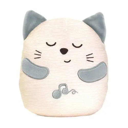 Produktbild: Chicco, Schnurrende Katze, Interaktives Plüschtier, Imitiert den Klang und die Vibrationen einer Schnurrenden Katze, Klassische Musik, Weiches Kissen, Waschmaschinenfest, Babyspielzeug ab 0 Monaten