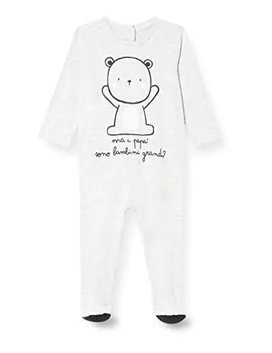 Produktbild: Chicco Unisex Baby Tutina Con apertura sul patello Pyjamaset, Grigio, 1 Months