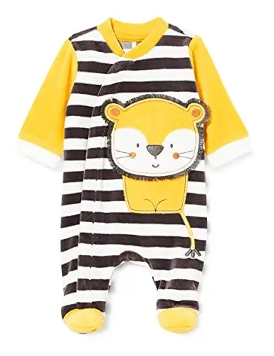 Produktbild: Chicco Unisex Baby Tutina in ciniglia Con apertura frontale Kleinkind-Schlafanzüge, Nero E Giallo, 50