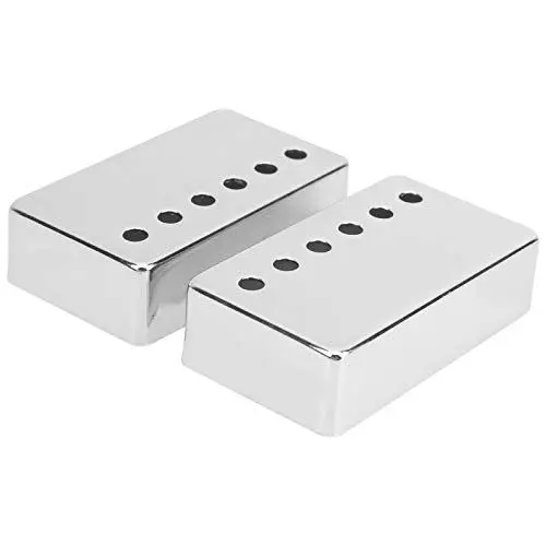 Produktbild: CHICIRIS 2-teilige E-Gitarren-Tonabnehmerschale, Tonabnehmer-Schale LP Humbucker-Gitarren-Tonabnehmerabdeckung 50 mm und 52 mm Zubehör für Musikinstrumente(Silvier)