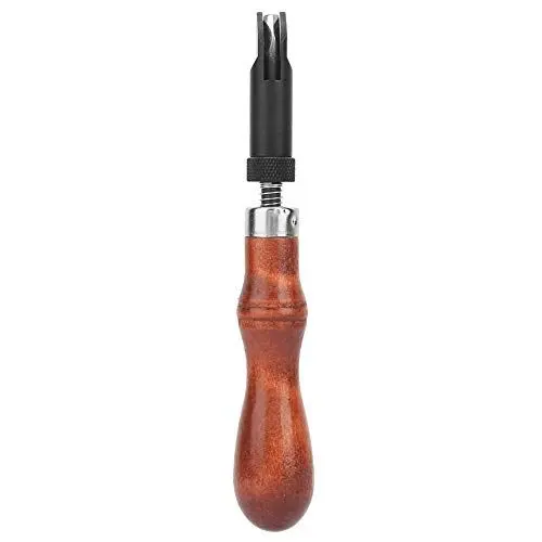 Produktbild: CHICIRIS Beller Arbeitswerkzeug, Leder-Nutwerkzeug, Leder-Stich-Groove, Holzgriff, Verstellbar, V-Typ, Lederhandwerk, Leder-Nuten, Leder-Nuten, Handwerk, Hohleisen-Werkzeug