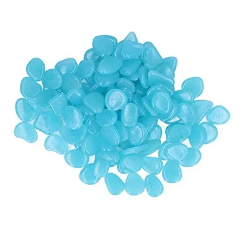 Produktbild: CHICIRIS Glow in The Dark Rocks, Leuchtende Leuchtende Steine ​​im Garten, Leuchtende Kieselsteine ​​für Den Außenhof, Teich, Auffahrt, Gehweg, Landschaftsgestaltung,(200 STÜCKE Hellblau)