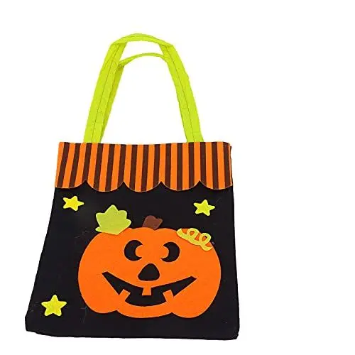 Produktbild: CHICIRIS Halloween-Taschen, Halloween-Einkaufstasche Trick or Treat-Taschen Langlebige Halloween-Süßigkeitstasche zur Dekoration(Kürbis)