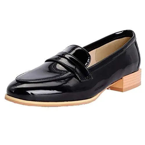 Produktbild: CHICMARK Damen Casual Pumps mit Niedrigem Absatz für den Arbeitseinsatz (Schwarz, 34)