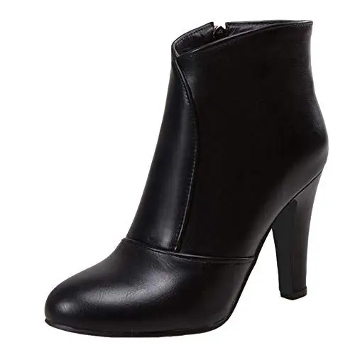 Produktbild: CHICMARK Damen Kurzschaft Stiefel mit Absatz (Schwarz, 40 EU)
