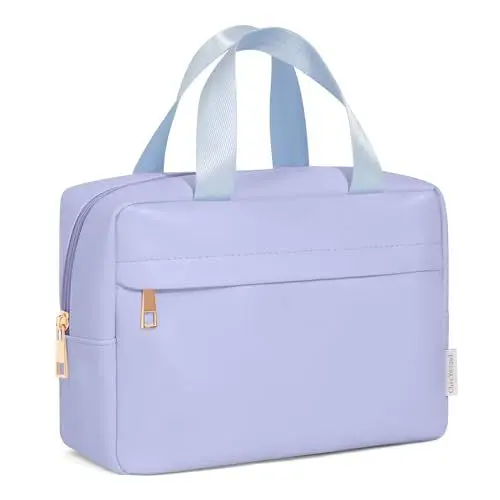 Produktbild: Chicvessel Schminktasche Damen Makeup Tasche mit FäChern Groß Reise Kosmetiktasche füR Handtasche wasserdichte Kosmetik Tasche Blau