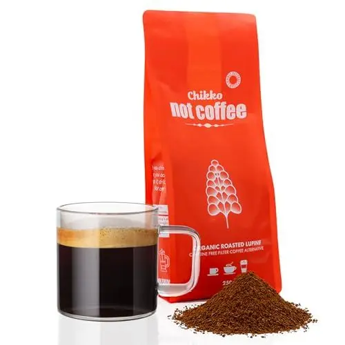 Produktbild: Chikko Not Coffee Lupinenkaffee - 1 x 250g - Bio Geröstete Lupine koffeinfreie Kaffeealternative - Gluten, Nuss und Sojafrei - Frei von Zusatzstoffen und Chemikalien - 100% europäisches Produkt