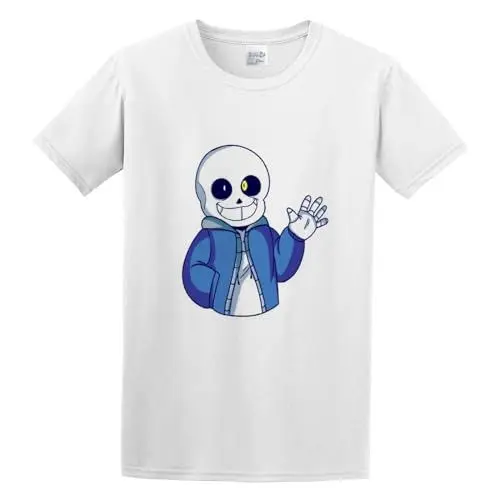 Produktbild: Child Undertale Unisex Crew Neck Cotton Tee Men's Short-Sleeve T-Shirts White L
