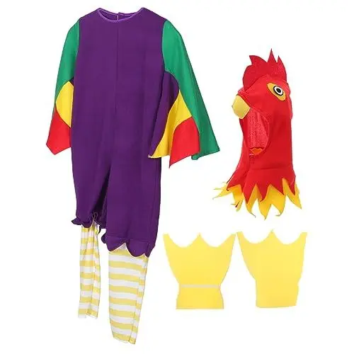 Produktbild: CHILDWEET 1 Satz Küken Strampler Küken Cosplay Kostüm Hühnernasenkostüm Lustiges Halloween-kostüm Stellen Sie Sich Vor, Sie Spielen Ein Hahnkostüm Tierkostüm Bilden Kind Kostüme Stoff