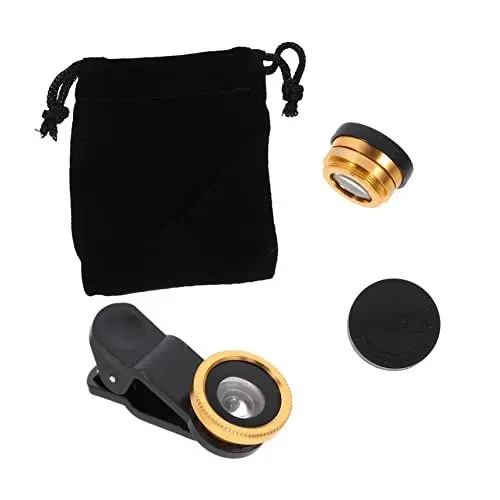 Produktbild: CHILDWEET 2 Sätze Handy Fisheye-objektiv Smartphone Telefonclip-objektiv Weitwinkel-telefonobjektiv Handy Fischaugenobjektiv Telefon Weitwinkelobjektiv Zelle Verdreifachen Plastik Kamera