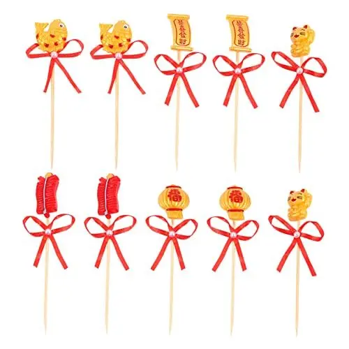 Produktbild: CHILDWEET 2 Theme-Plugin 3D Kuchendeckel Obstpicks Laternendekor geschenk Festival-Kuchendeckel Partyzubehör reiche Katze Dekorationen Partybedarf Nachtisch Zylinder Harz