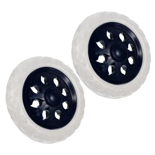 Produktbild: CHILDWEET 2st Einkaufswagenräder Einkaufskorbräder Räder Für Aufbewahrungsbehälter Mülleimerrollen Rad Für Gartenkarren Rollstuhlräder Räder Für Einkaufswagen Plastik Zubehör Gepäckwagen