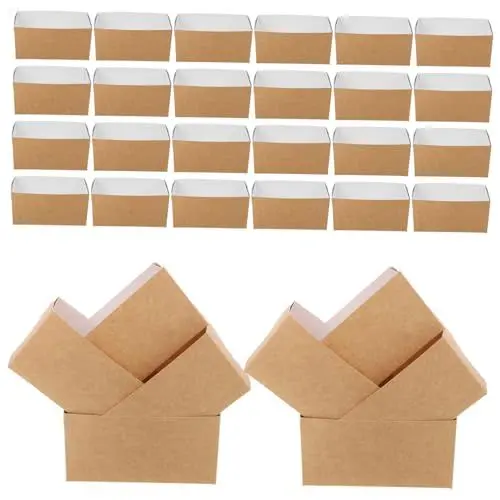 Produktbild: CHILDWEET 50stücke Sandwich Verpackung Boxen Aus Fettdichtem Papier Für Toast Und Frühstücksartikel Kompakt Und Stabil Als Lebensmittelverpackungsboxen