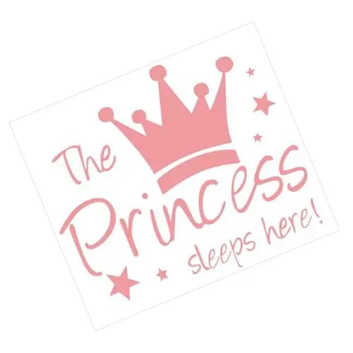 Produktbild: CHILDWEET Krone Wandaufkleber - Prinzessin Fee Aufkleber Pvc Abnehmbarer Kleber Mädchenzimmer