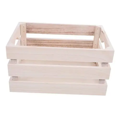 Produktbild: CHILDWEET Rustikale Dekorative Aufbewahrungsbox Aus Holz Multifunktionale Bastelkiste Für Zuhause Und Klassenzimmer