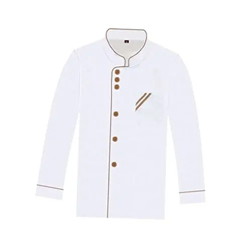 Produktbild: CHILDWEET Klassischer Unisex-kochmantel Café-uniform Arbeitsblusen Für Damen Koch Restaurant Kleidung Lässige Lockere Kochkleidung Kochjacken Knopfkoch Weiß Mitarbeiter Werkzeuge Beiläufig