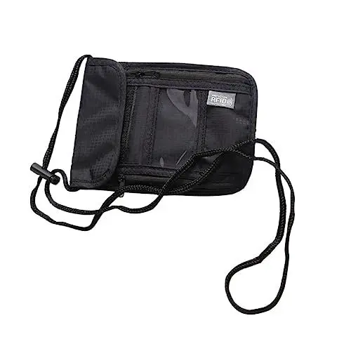 Produktbild: CHILDWEET Taschen zum Aufhängen am Hals wasserdichte Handytasche Handtasche, Umhängetasche Telefonhalter kreditkartenhalter Credit Card Holder Reisebrieftasche Kredit Brieftasche Black