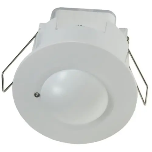 Produktbild: ChiliTec Decken Einbau Bewegungsmelder Unterputz 360° HF Radar 230V sensibel Hochfrequenz Präsenzmelder Einstellbar Weiß