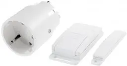 Produktbild: ChiliTec Funk-Abluftsteuerung mit Steckdose Magnet-Kontaktschalter kabellos Pilota Casa Funkschaltung Universal bis 2300Watt Fensterschalter mit Funksteckdose für Belüftung Weiß