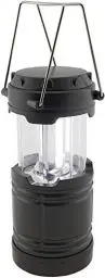Produktbild: ChiliTec LED Camping Laterne Campinglampe 18cm Batterie 3x AA Mignon Ausziehbar Magnethalter Haken Licht Weiß