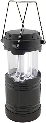 Produktbild: ChiliTec LED Camping Laterne Campinglampe 18cm Batterie 3x AA Mignon Ausziehbar Magnethalter Haken Licht Weiß