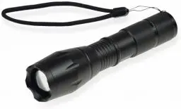 Produktbild: ChiliTec LED Fokus Taschenlampe Zoom 350 Lumen Camping Outdoor einstellbarer Taktisch 136x37mm schwarz (1 Stück, 10W)