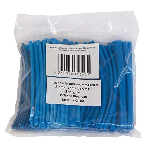 Produktbild: ChiliTec Schrumpfschlauch-Sortiment, 100-teilig, blau