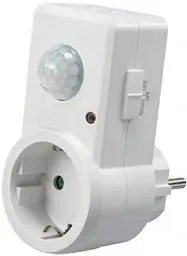 Produktbild: ChiliTec Steckdose mit Bewegungsmelder 120° 9m Reichweite 1200W 230V Zwischenstecker Schaltzeit regelbar 10sek.-15min Timer Empfindlichkeit einstellbar Weiß
