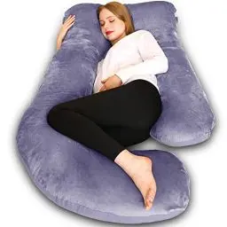 Produktbild: Chilling Home Schwangerschaftskissen J Form, Seitenschläferkissen mit Bezug J Kissen Stillkissen groß Lagerungskissen, Kissen für Frauen und Seitenschläfer