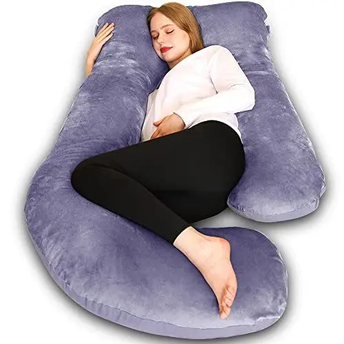 Produktbild: Chilling Home Schwangerschaftskissen J Form, Seitenschläferkissen mit Bezug J Kissen Stillkissen groß Lagerungskissen, Kissen für Frauen und Seitenschläfer