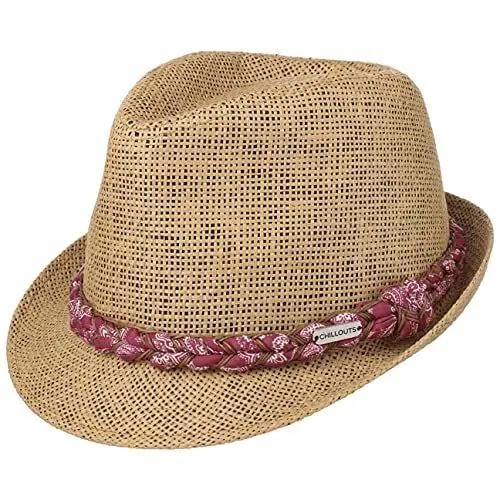 Produktbild: CHILLOUTS Labasa Hat Sommerhut - Sonnenhut Herren Trilby, Hut Herren Sommer Verstellbar, Panama Hut Atmungsaktiv, S-M rot/braun